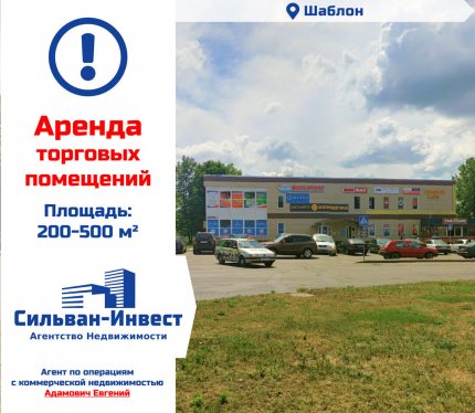 Аренда торгового помещения в ТЦ г. Речица, Снежкова,33